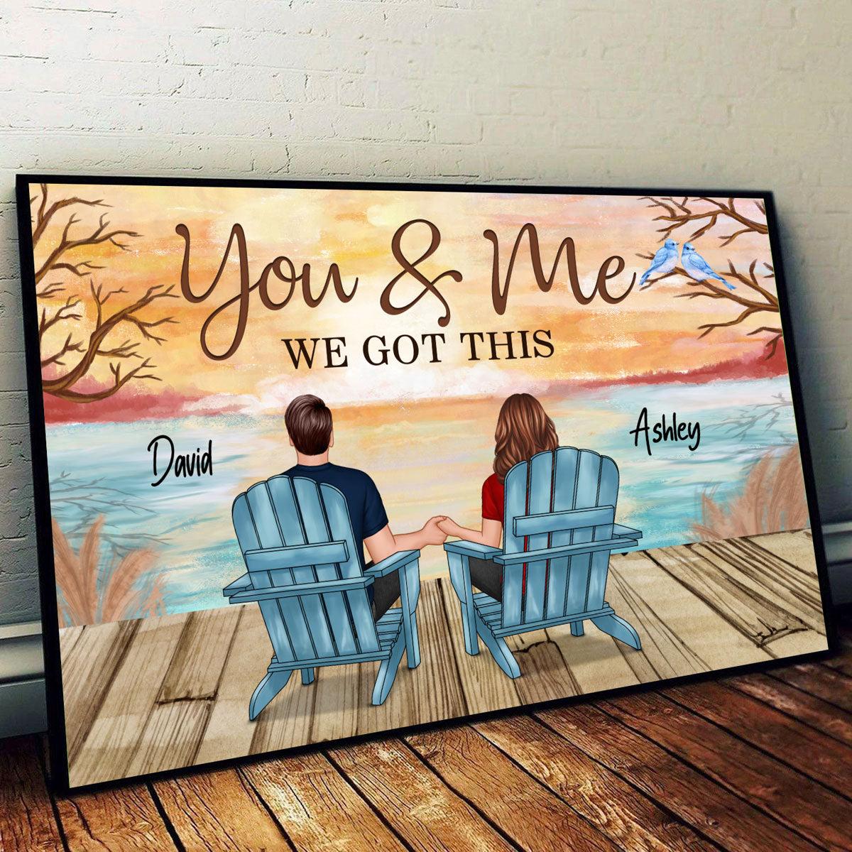 Lake View Back View Couple You & Me We Got This Personalized Horizontal Poster
