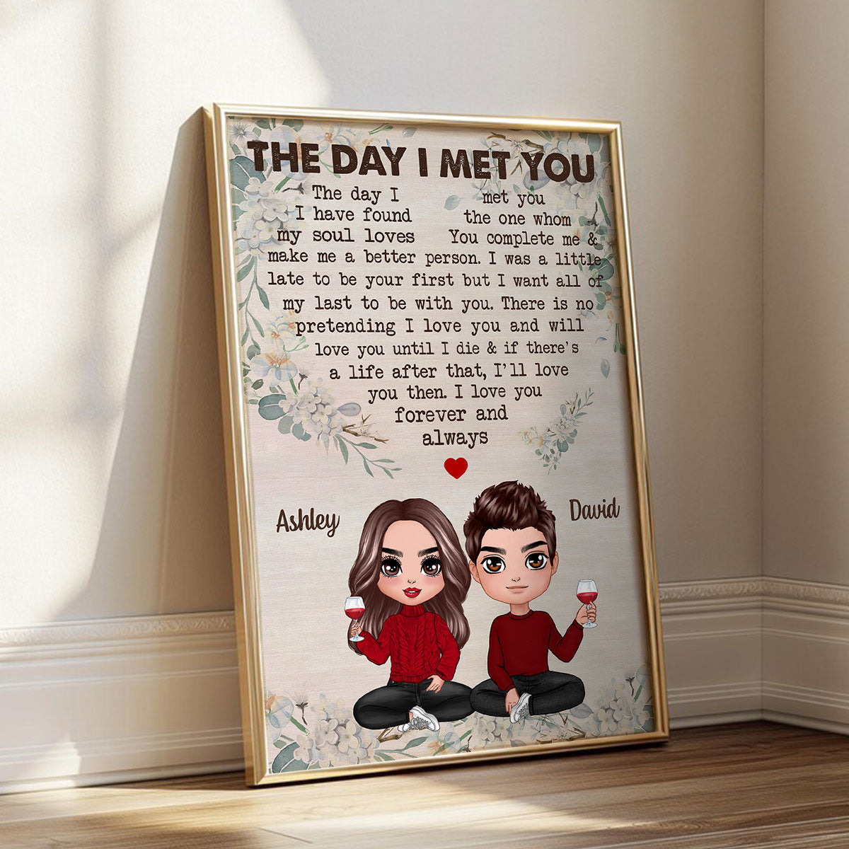 We‘re A Team Valentine’s Day Gift, Anniversary Gift For Him Gift For Her Personalized Vertical Poster