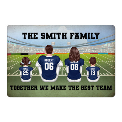 American Football Team Family Personalized Doormat