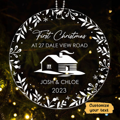 New Home New House First Christmas Housewarming Gift Personalized Acrylic Ornament