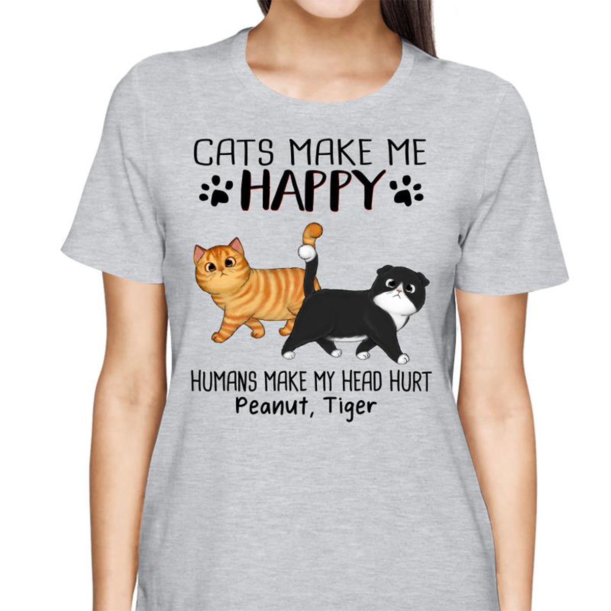 Walking Fluffy Cats Gift For Cat Lovers Personalized Shirt