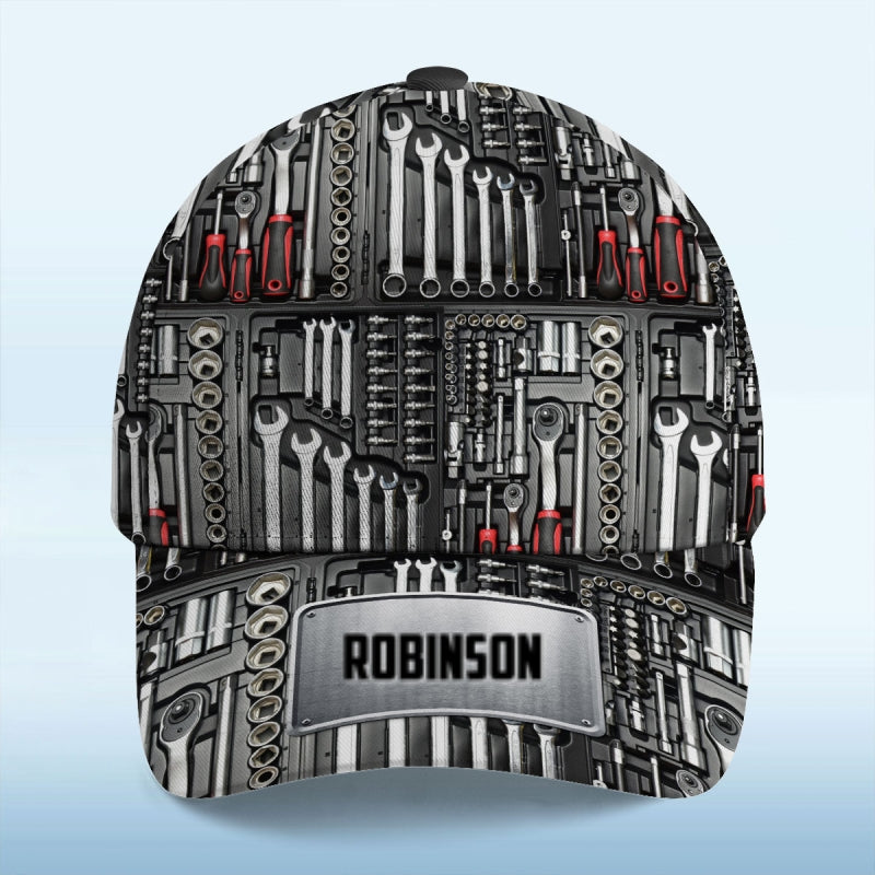 Tool Box Mechanic Personalized Classic Cap, Father's Day, Gifts for Men, Toolkit