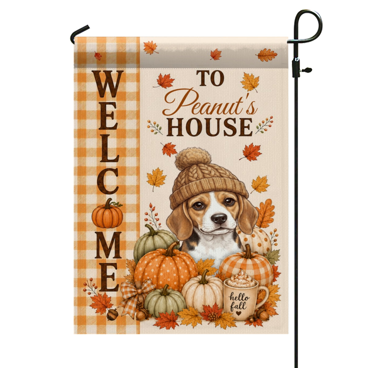 Welcome To The Dog House Fall Season - Personalized Garden Flag