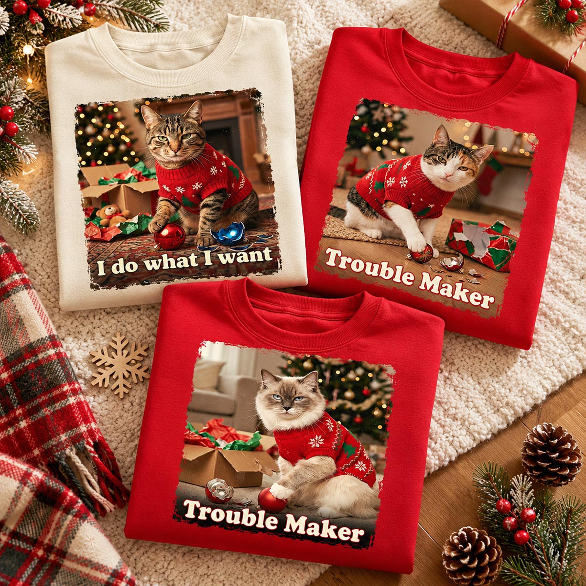 I Do What I Want Trouble Maker Upload Pet Photo - Personalized Shirt - Funny Christmas Gift For Pet Lovers