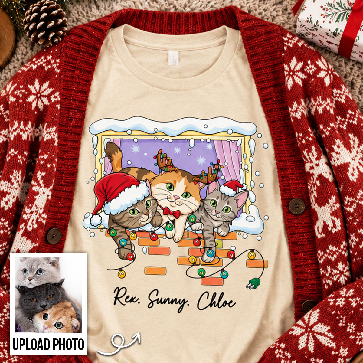 Trending Cute Christmas Cat Dog - Personalized Shirt - Christmas Gift For Cat Lover, Dog Lover