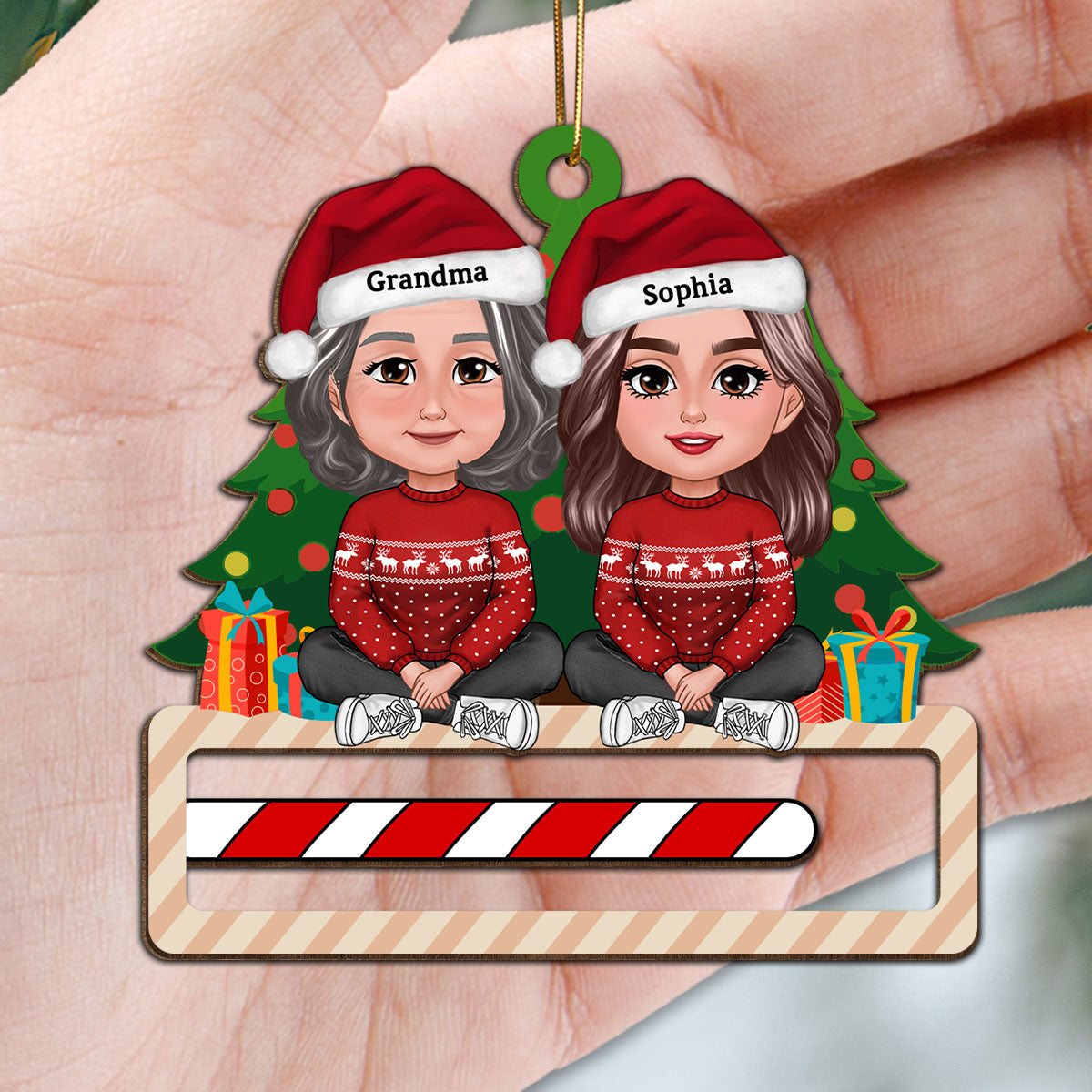 Unique Christmas Gift For Kid Teenage Grandchildren Personalized Wooden Money Holder Ornament
