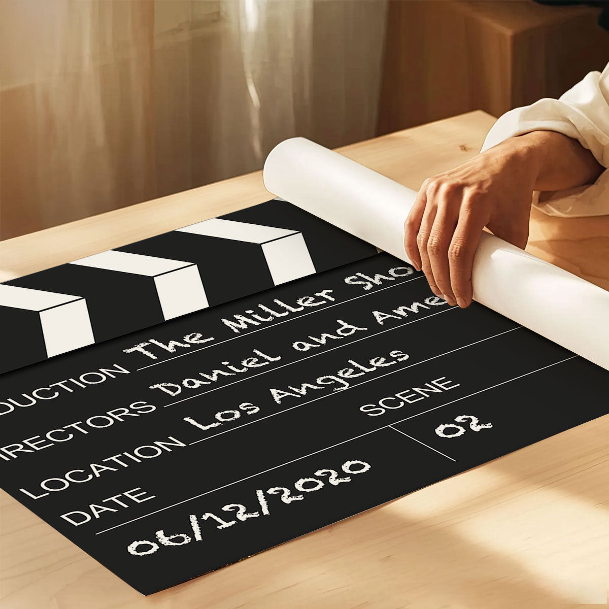 Couple Home Decor Film Clapper Style Personalized Poster