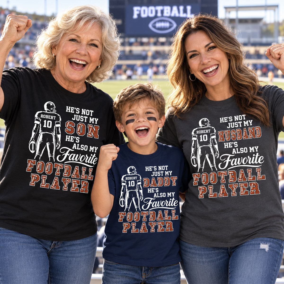 My Favorite Football Player - Personalized Shirt - Custom Game Day Shirt for Football Mom, Grandma, Girlfriend