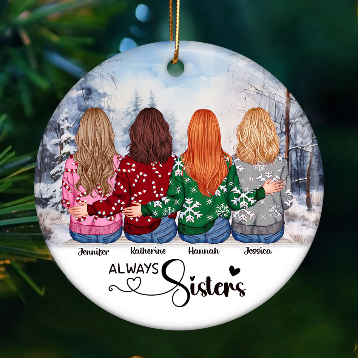 Personalized Best Friends Ornament Gift, Personalized Friendship Gift, Soul Sister Christmas Gift for Best Friend, Long Distance Friendship Gift