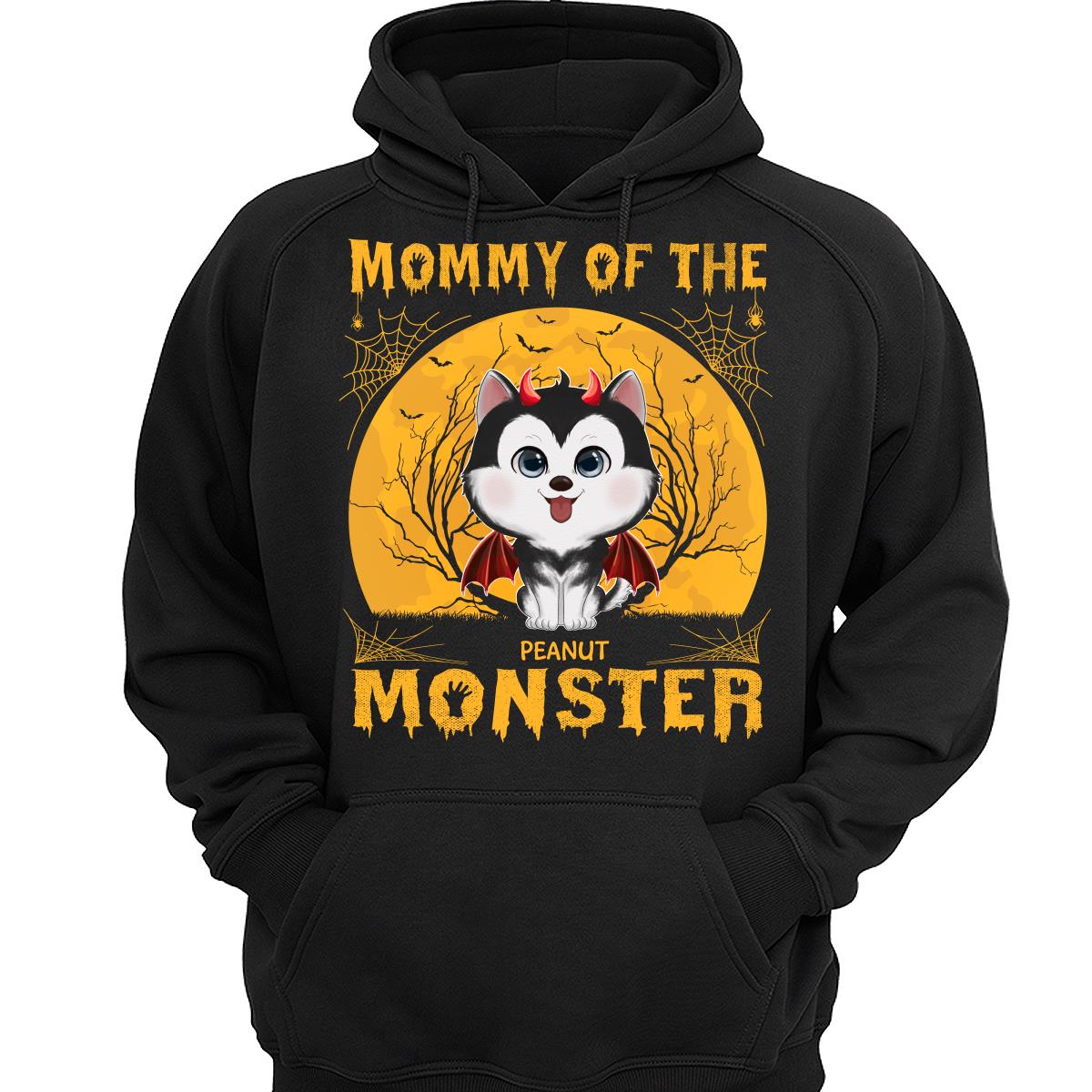 Yellow Moon Mommy Of Monster Watercolor Cute Dogs Personalized Shirt