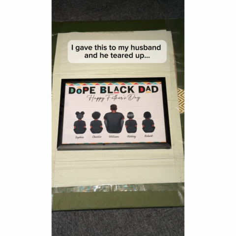 Dope Black Dad Personalized Poster| Heartfelt Father's Day Gift For Dad