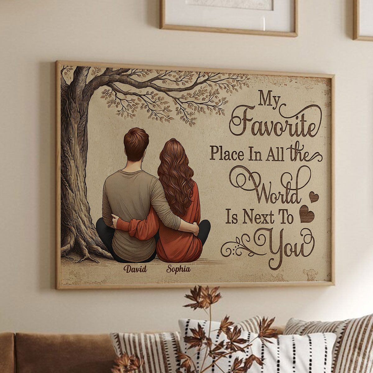 Personalized Vintage Couple Next To You Poster,  Gift, Anniversary Gift for Couples