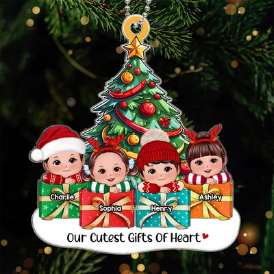 Our Cutest Gifts Of Heart Cute Grandkids On Presents Personalized Acrylic Ornament