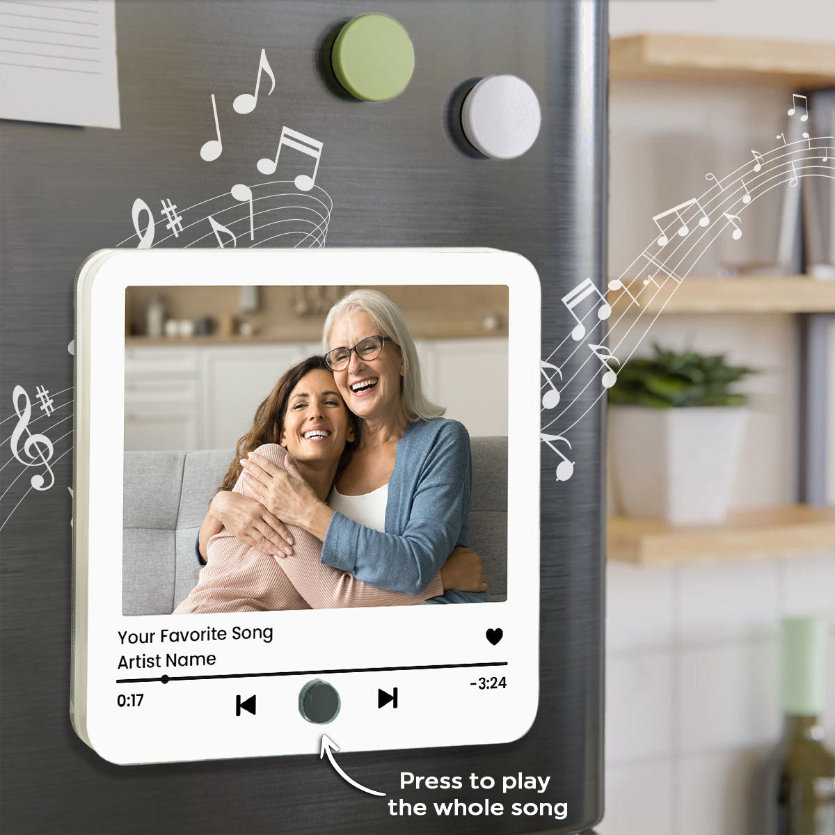 Capturing Mother Daughter Moments Favorite Song Personalized Music Fridge Magnet, Perfect Gift, Music Gift For Mom, Gift From Daughter