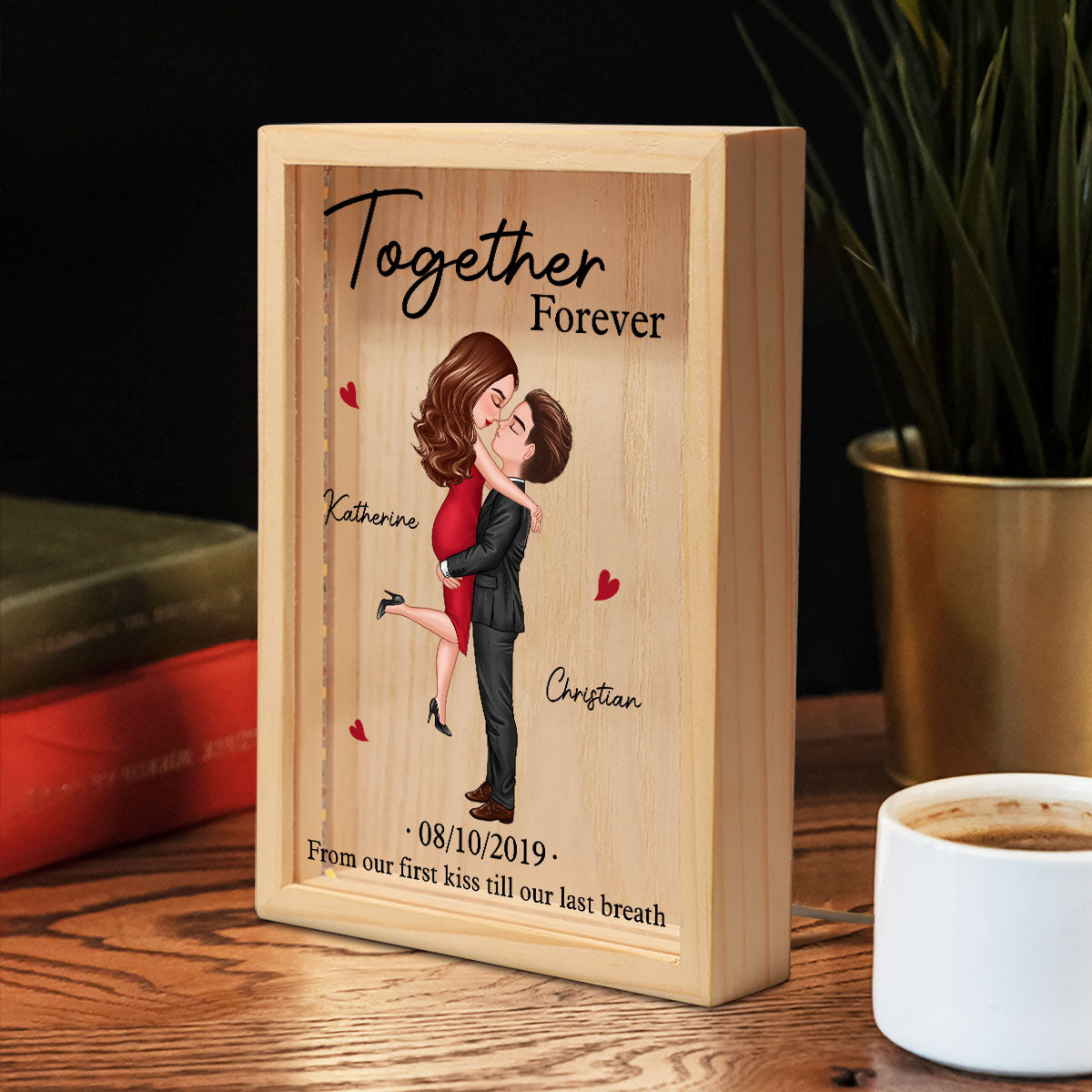 Annoying Each Other Together Forever, Couple Personalized Frame Light Box, Anniversary Gift For Her, Gift For Him