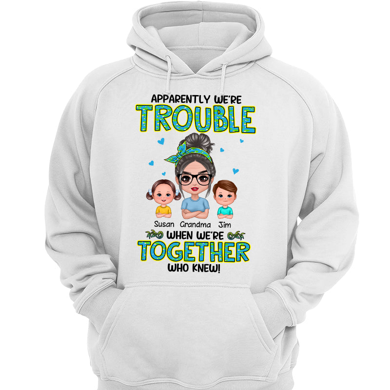 Get In Trouble Doll Grandma With Grandkids Personalized Shirt