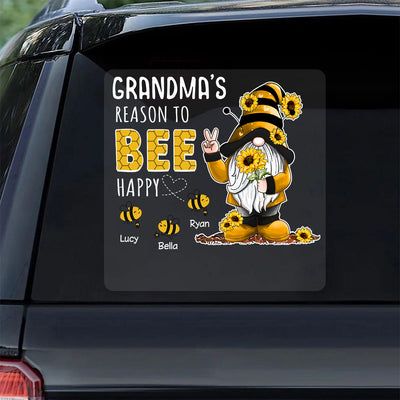 Gnome Grandma‘s Reason To Bee Happy Personalized Decal