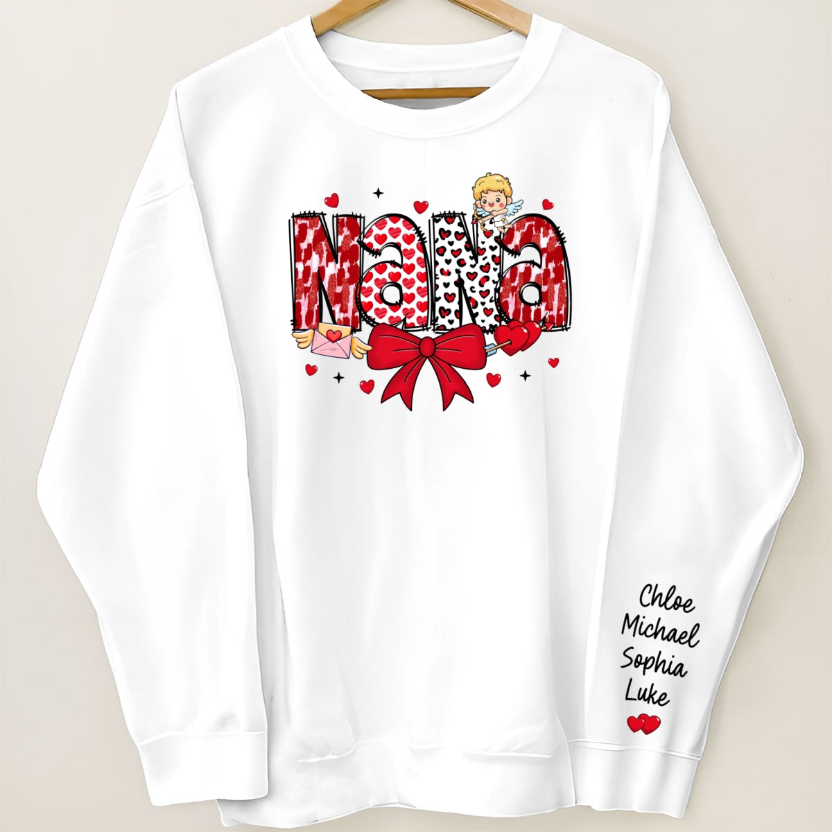 Grandma  Personalized Sleeve Printed Sweatshirt,  Gift For Grandma