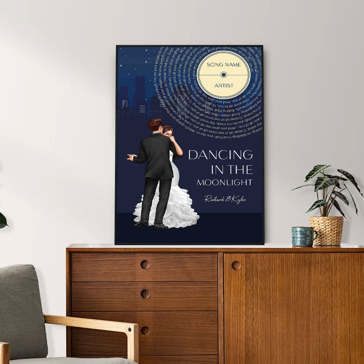 Perfect Custom Wedding Song Lyrics Personalized Poster, Perfect Valentine's Day, Anniversary Gift For Couple, For Her, For Him