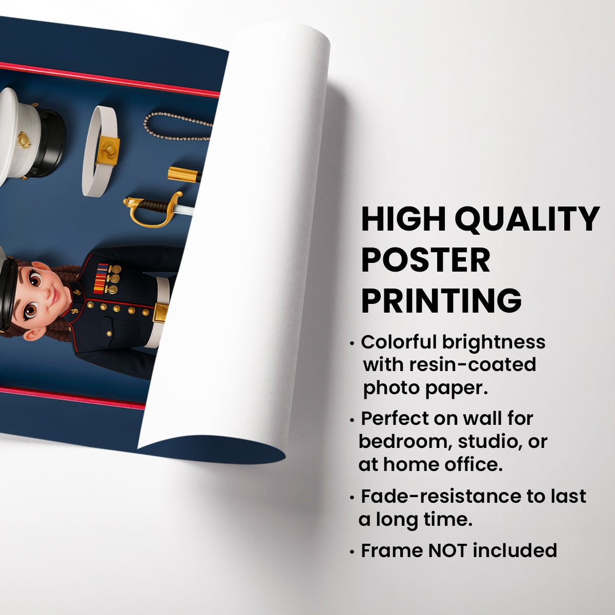 Marines Action Figure 3D Effect - Personalized Poster - Special Gift For The Marines
