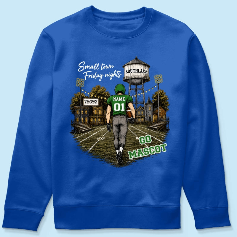 Custom Town Name & Zip Code - Personalized Shirt - Game Day Fall Shirt for Football Mom, Football Mama