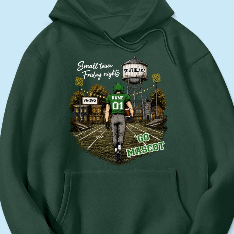 Custom Town Name & Zip Code - Personalized Shirt - Game Day Fall Shirt for Football Mom, Football Mama