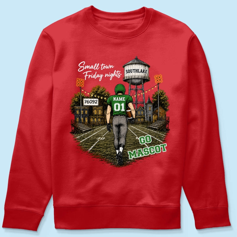 Custom Town Name & Zip Code - Personalized Shirt - Game Day Fall Shirt for Football Mom, Football Mama