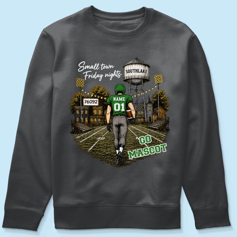 Custom Town Name & Zip Code - Personalized Shirt - Game Day Fall Shirt for Football Mom, Football Mama