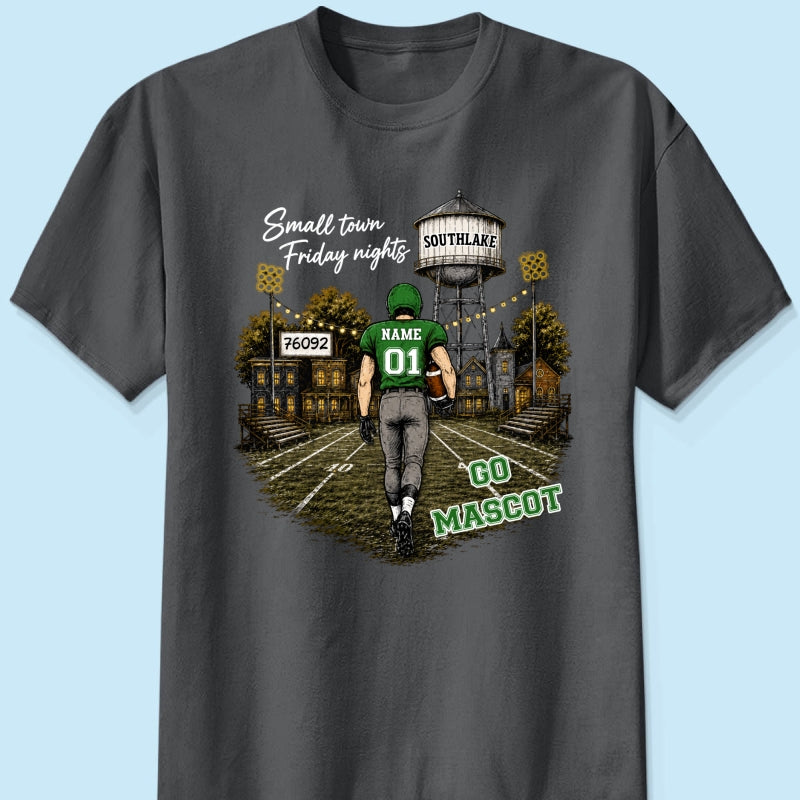 Custom Town Name & Zip Code - Personalized Shirt - Game Day Fall Shirt for Football Mom, Football Mama