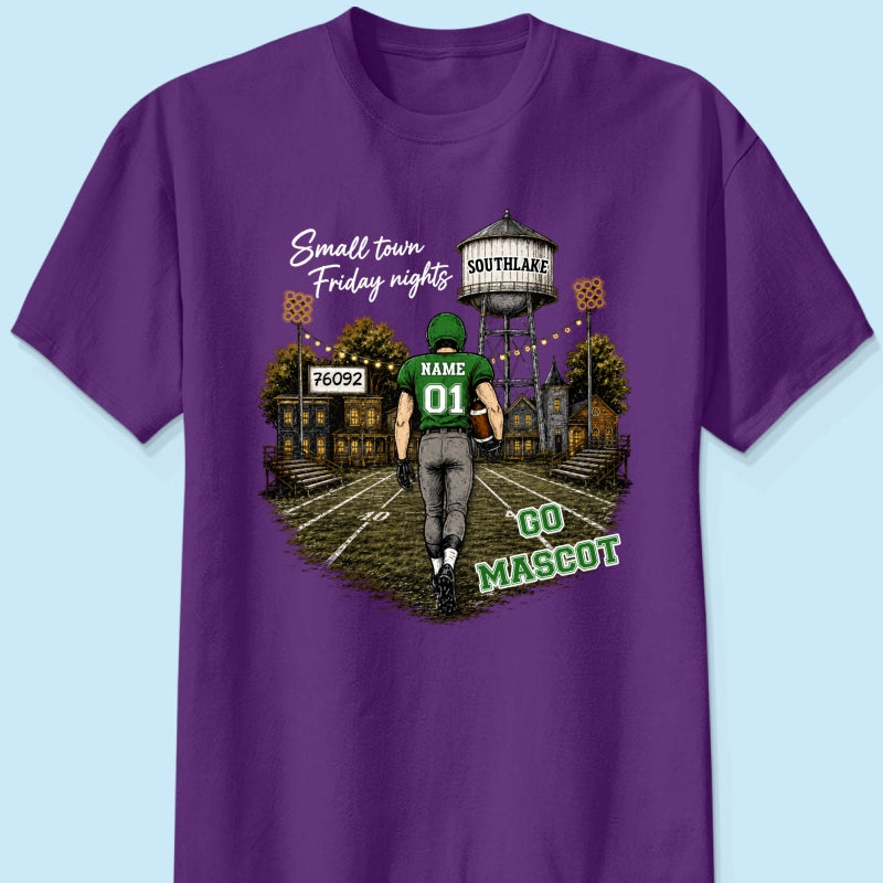 Custom Town Name & Zip Code - Personalized Shirt - Game Day Fall Shirt for Football Mom, Football Mama