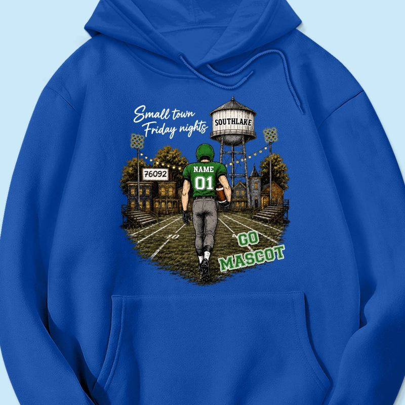 Custom Town Name & Zip Code - Personalized Shirt - Game Day Fall Shirt for Football Mom, Football Mama