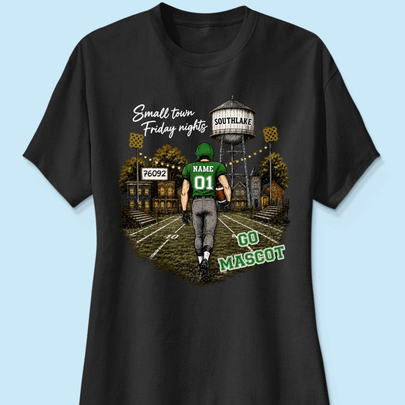 Custom Town Name & Zip Code - Personalized Shirt - Game Day Fall Shirt for Football Mom, Football Mama