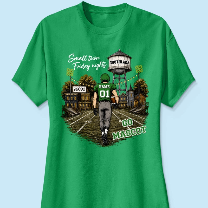 Custom Town Name & Zip Code - Personalized Shirt - Game Day Fall Shirt for Football Mom, Football Mama