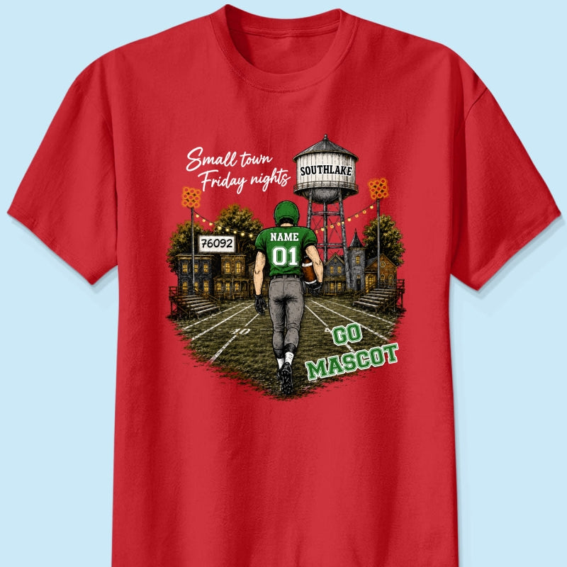 Custom Town Name & Zip Code - Personalized Shirt - Game Day Fall Shirt for Football Mom, Football Mama