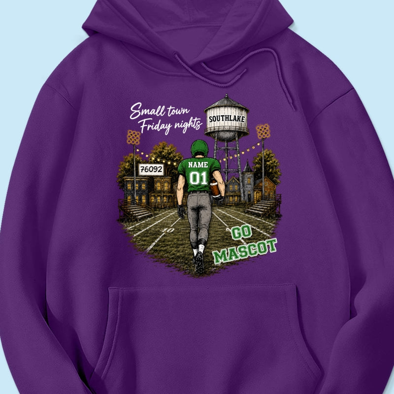 Custom Town Name & Zip Code - Personalized Shirt - Game Day Fall Shirt for Football Mom, Football Mama