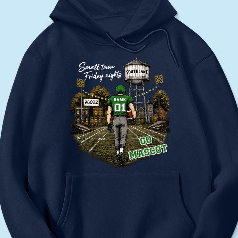 Custom Town Name & Zip Code - Personalized Shirt - Game Day Fall Shirt for Football Mom, Football Mama