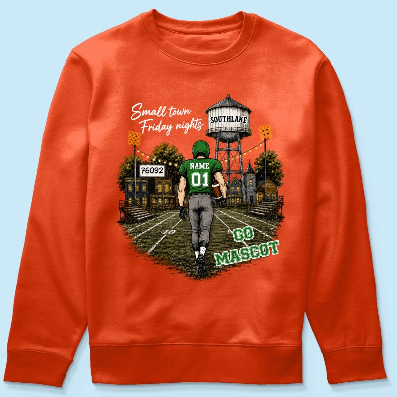 Custom Town Name & Zip Code - Personalized Shirt - Game Day Fall Shirt for Football Mom, Football Mama