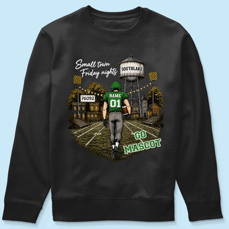 Custom Town Name & Zip Code - Personalized Shirt - Game Day Fall Shirt for Football Mom, Football Mama