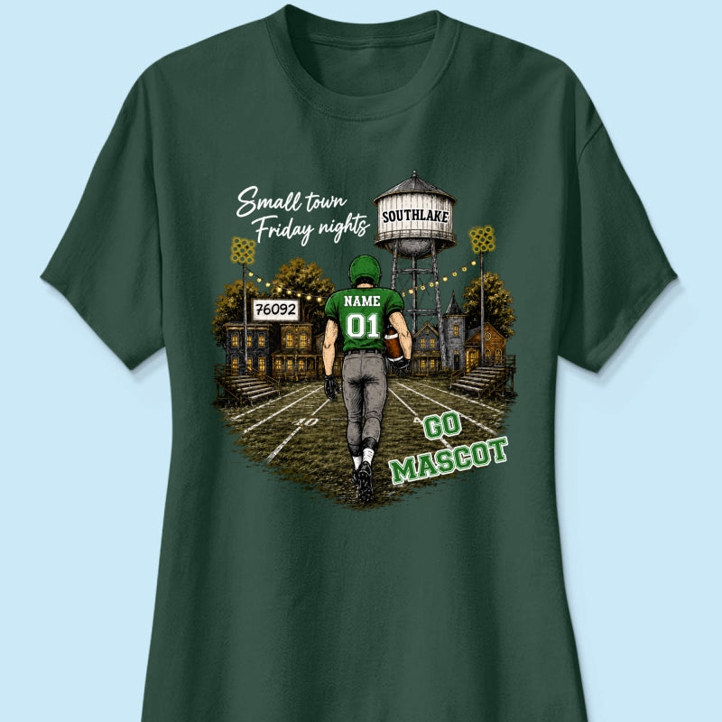 Custom Town Name & Zip Code - Personalized Shirt - Game Day Fall Shirt for Football Mom, Football Mama