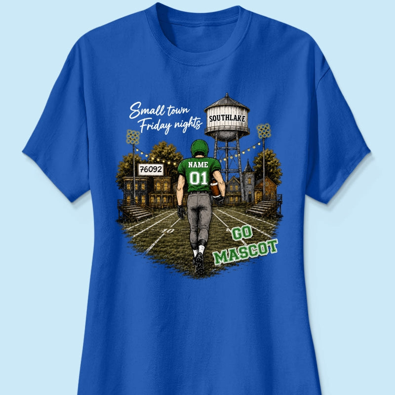 Custom Town Name & Zip Code - Personalized Shirt - Game Day Fall Shirt for Football Mom, Football Mama