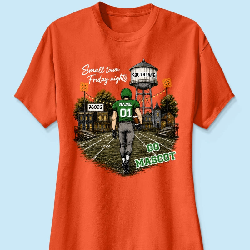 Custom Town Name & Zip Code - Personalized Shirt - Game Day Fall Shirt for Football Mom, Football Mama