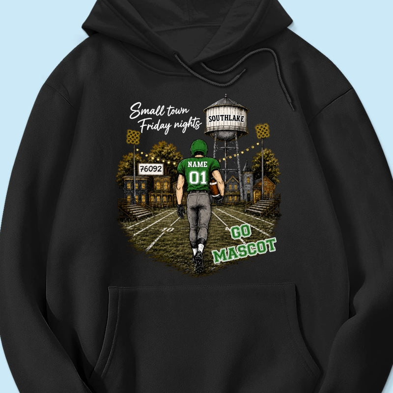 Custom Town Name & Zip Code - Personalized Shirt - Game Day Fall Shirt for Football Mom, Football Mama