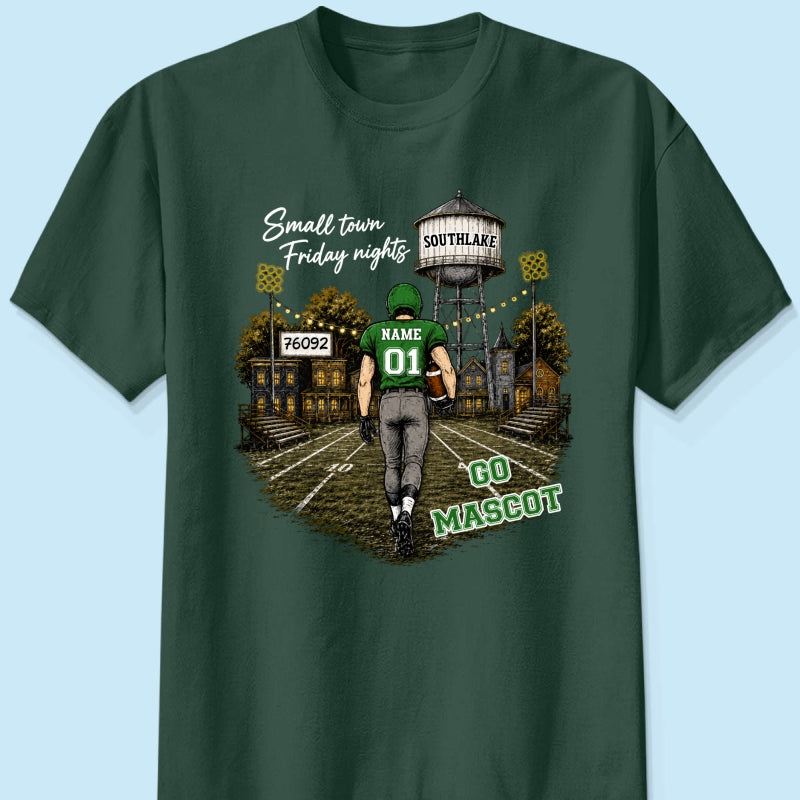 Custom Town Name & Zip Code - Personalized Shirt - Game Day Fall Shirt for Football Mom, Football Mama