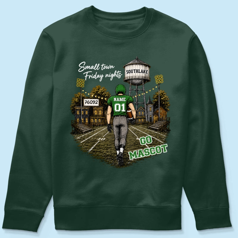 Custom Town Name & Zip Code - Personalized Shirt - Game Day Fall Shirt for Football Mom, Football Mama