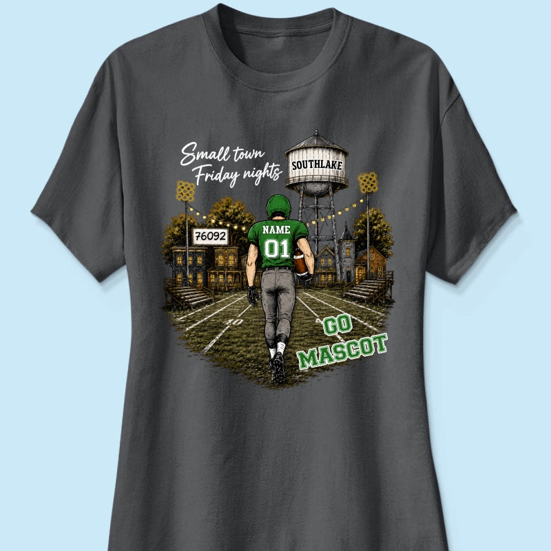 Custom Town Name & Zip Code - Personalized Shirt - Game Day Fall Shirt for Football Mom, Football Mama