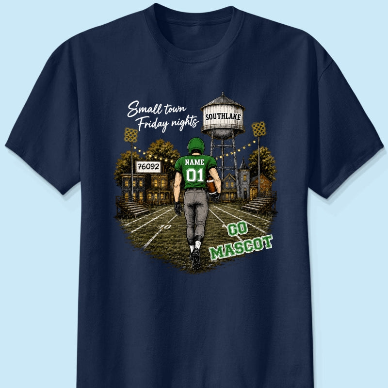 Custom Town Name & Zip Code - Personalized Shirt - Game Day Fall Shirt for Football Mom, Football Mama