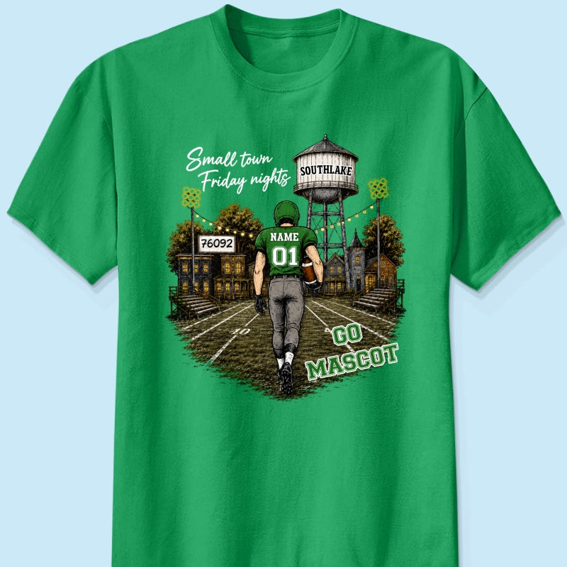 Custom Town Name & Zip Code - Personalized Shirt - Game Day Fall Shirt for Football Mom, Football Mama