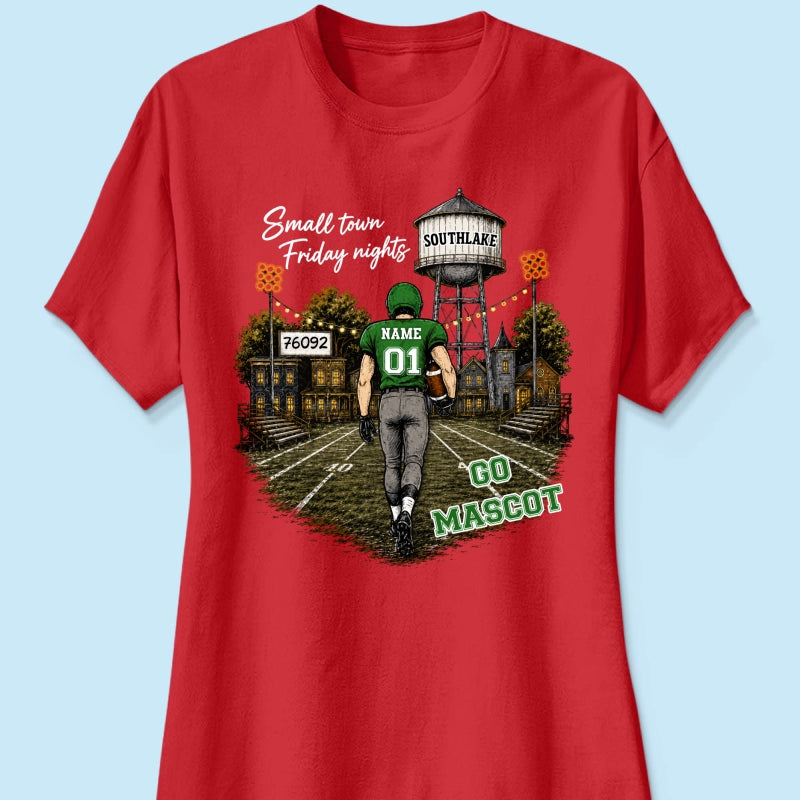Custom Town Name & Zip Code - Personalized Shirt - Game Day Fall Shirt for Football Mom, Football Mama