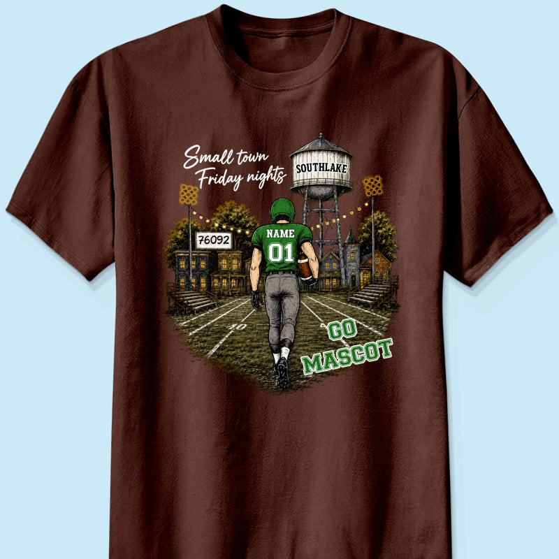 Custom Town Name & Zip Code - Personalized Shirt - Game Day Fall Shirt for Football Mom, Football Mama