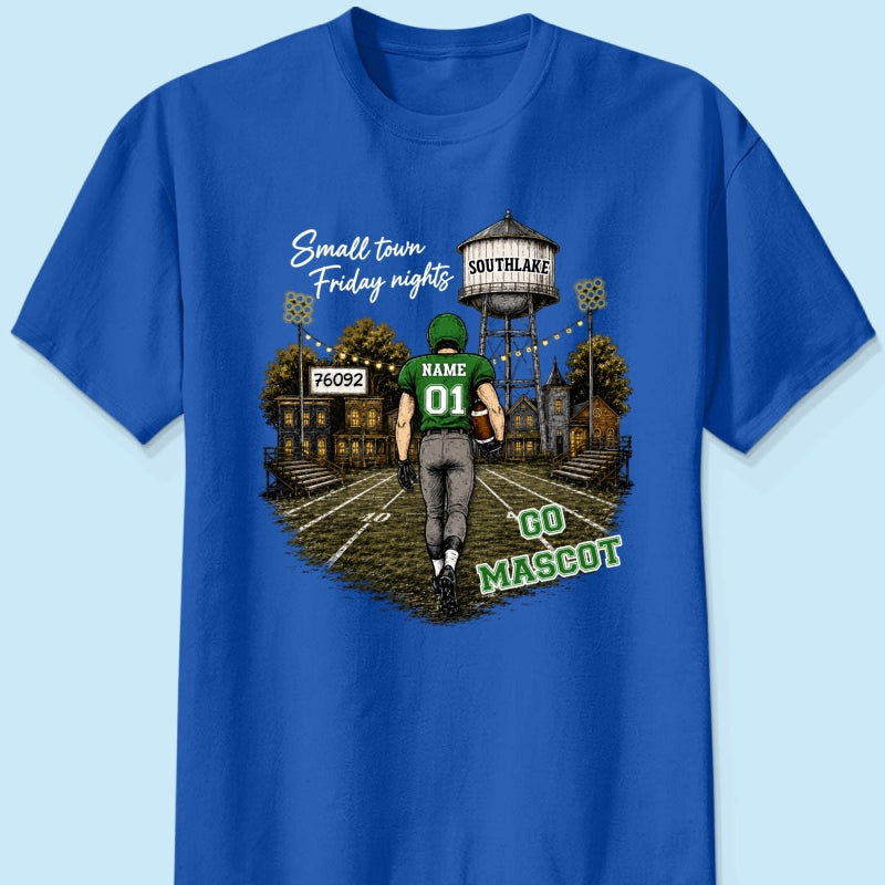 Custom Town Name & Zip Code - Personalized Shirt - Game Day Fall Shirt for Football Mom, Football Mama